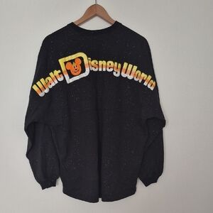 Walt Disney World Black Halloween Candy Corn Spirit Jersey Glitter Sweatshirt